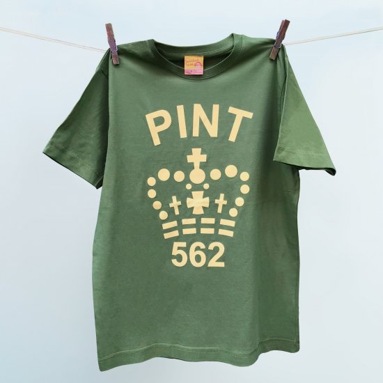 Pint T-shirt in Khaki - Click Image to Close