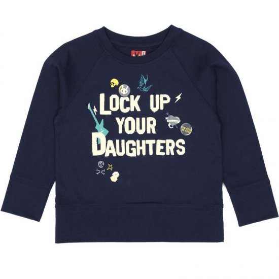 Lock Up Your Daughters T-Shirt in Navy - No Added Sugar - Click Image to Close