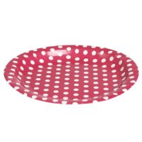 Set of 6 Red Spot Paper Plates