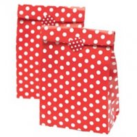 Set of 8 Red Spot Party Bags